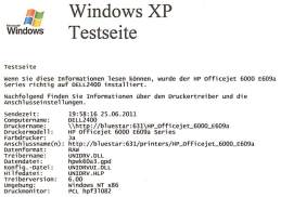 Testdruck auf einem Windows-XP Client